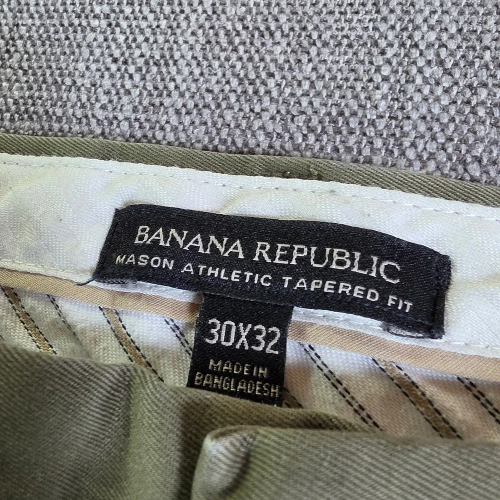 Banana Republic Pants‎ Mens 30/32 Agave Green Mason Athletic Tapered Stretch